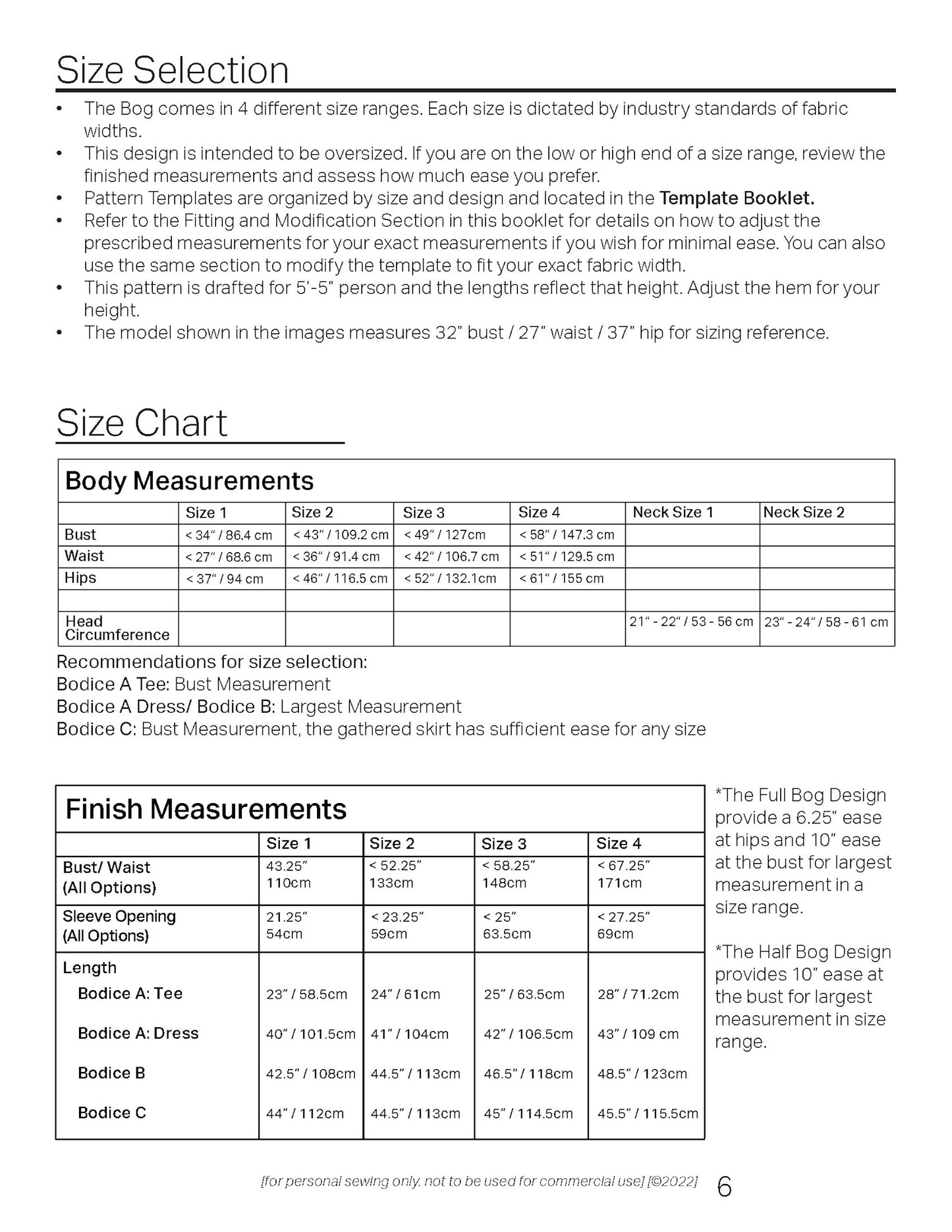 The Modern Bog Sewing Pattern (zero and minimal waste design)