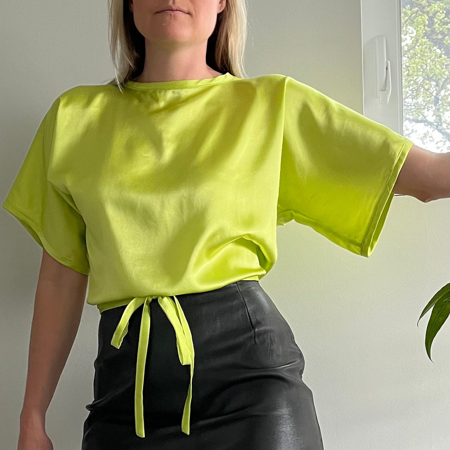 Tie Tee Sewing Pattern (a modern blouse with tie back closure)